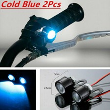 1 paire Moto Projecteur Lentille bleu glacier LED Phare Jour Lumière courante