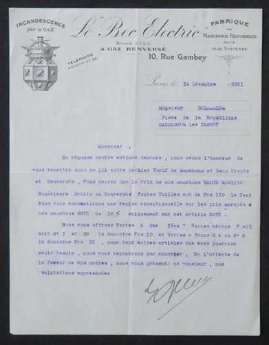 Facture 1921 bec - le,