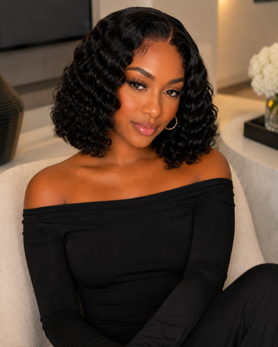 Black deep wave 13x4 - 10”,