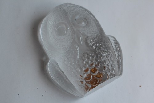 Presse papiers hibou cristal - presse-papiers,