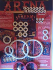 FLIPPER GOTTLIEB-ARENA-KIT ELASTIQUES CAOUTCHOUC-RUBBER PINBALL KIT-
