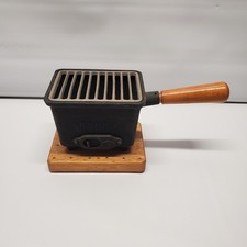 Vintage Konro Mini Table Top Hibachi Grill BBQ Cast Iron Made In Japan Rectangle