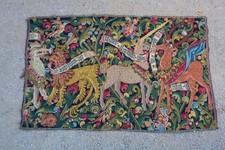 Medieval Wool Tapestry Aubusson Style Unicorn Lion (67042)