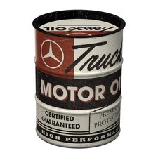 Tirelire Bidon Huile Vintage Truck – Déco Garage Industriel – Tonneau de pétrole