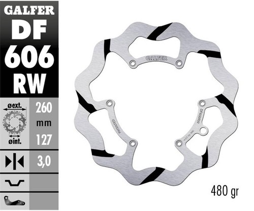 Disque frein avant galfer - disque,