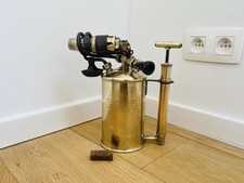 Ancien grand chalumeau en cuivre par MAX SIEVERT, Suède, années 1900