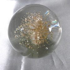 sulfide press paper ball glass inclusion glitter gold lot 200