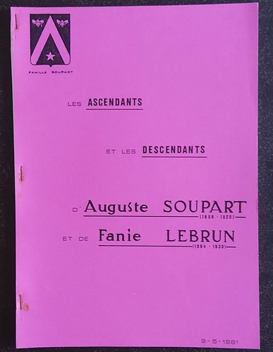 Généalogie soupart lebrun - généalogie,