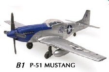 NEWRAY, Avion MUSTANG P-51  en kit, échelle 1/48, NEW20217-C