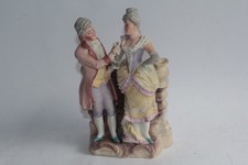 Porcelain Biscuit Polychrome Bouquetier Couple (55635)