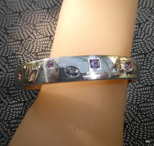 Bracelet argent 925 parsemé - argent,