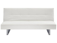 Beliani - Canapé Clic-Clac - Derby - Cuir PU Blanc