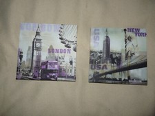 Lot 2 cadres toile déco