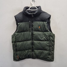 Ralph Lauren Polo RL 150 Green Down Gilet Puffer Bodywarmer Vest Size XL Men's