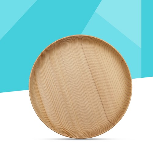 Assiettes rondes bois - assiettes,