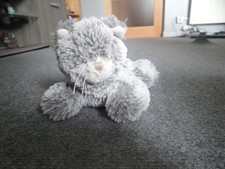 Peluche chat gris - 20 cm long