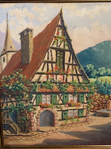 Tableau huile sur panneau - tableau,