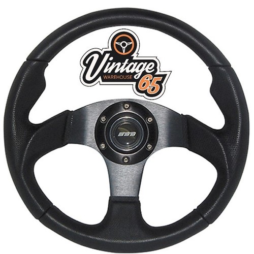 Volant sport noir 340mm avec - noir,