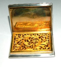 superbe vinaigrette en argent et vermeil chiffrée couronne de Marquis