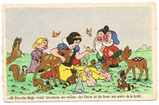 CPA BLANCHE NEIGE ET LES 7 NAINS N° 21