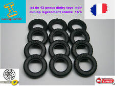 Lot de 12 pneus noir  crantés Dunlop 15/8eme  Dinky Toys