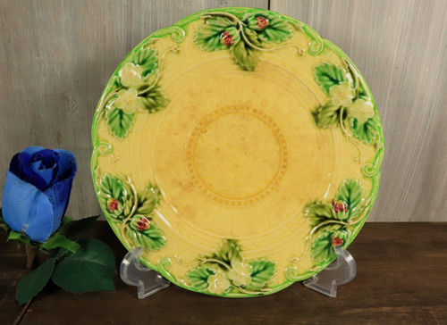 Assiette ancienne barbotine - ancienne, en