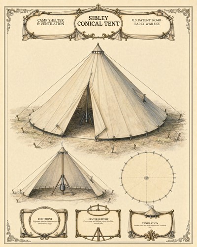Sibley conical tent - tent, war
