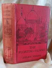 Jules Verne "The Floating Island" Sampson Low Circa 1920's Hardback Pict Boards