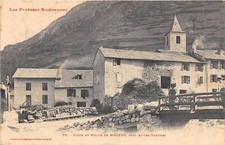 CPA 09 PLACE ET EGLISE DE MERENS PRES D'AX