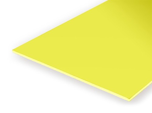 Plaque styrène jaune - plaque,