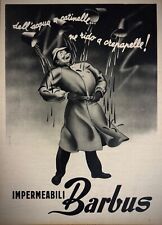 WATERPROOF BARBUS - Original Advertising Cardboard - '50 -
