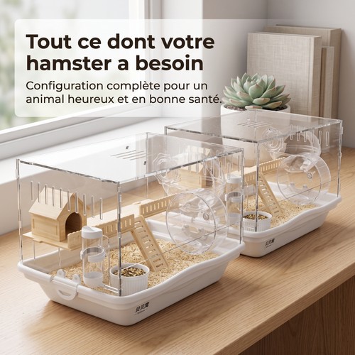 Habitat acrylique pour hamster - acrylique,