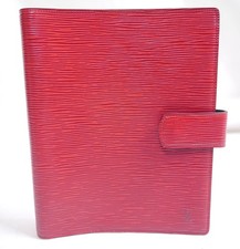 Authentique housse d'agenda en cuir LOUIS VUITTON Epi Agenda GM #5545