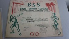 Ancien diplome brevet sportif