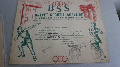 Ancien diplome brevet sportif