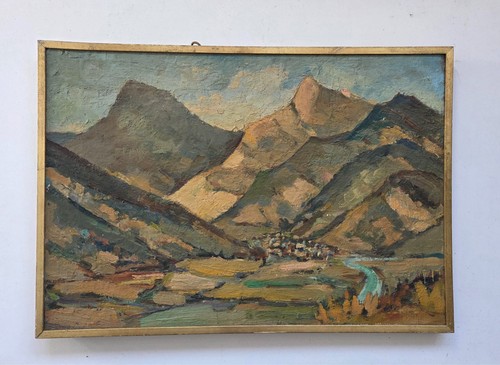 Huile sur toile paysage - , de