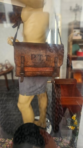 Sacoche ptt ancienne - ptt, cuir