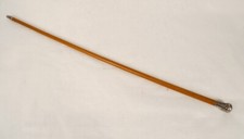 Antique Wooden Cane Solid Silver Pommel English 1944 20th Century