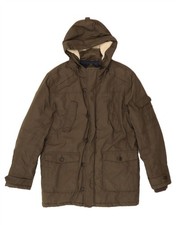 CELIO Mens Hooded Padded Jacket UK 42 XL Khaki CL01
