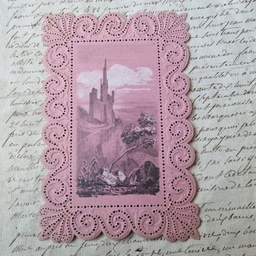 Dessin sur canivet - dessin, château
