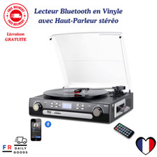 DIGITNOW Tourne-Disque Bluetooth Platine Vinyle 33/45/78 TR/Min avec Haut-par...