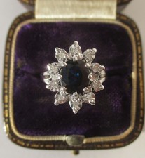 Superbe bague Pompadour Saphir