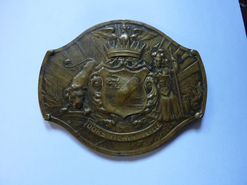 Ancienne plaque bronze - plaque,