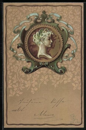 Carte postale médaille avec