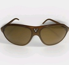 Vtg Vuarnet 085 Year 1984 Brown Aviator Sunglasses Gray PX2000 Mineral Lens 2585
