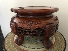 WOODEN BASE VASE POTICHE PARTITION CHINA CHINESE ASIAN JAPAN EAST