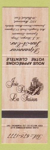 Matchbook cover depanneur - matchbook,