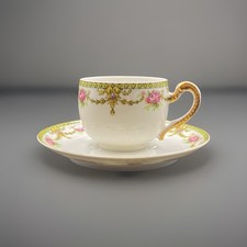 Petite Tasse De Collection Porcelaine De Limoges Raynaud Roses Parfait État