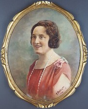 Ancien Tableau "Portrait de