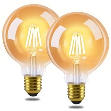 2 pcs ampoule LED E27 lampe vintage - G80 ampoule Edison Light Bulb 2700K 4W ...